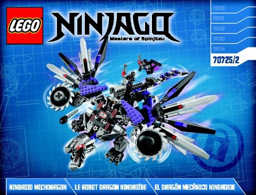 Notice / Instructions de Montage - LEGO - NINJAGO - 70725 - L'attaque du dragon Nindroïde: Page 1