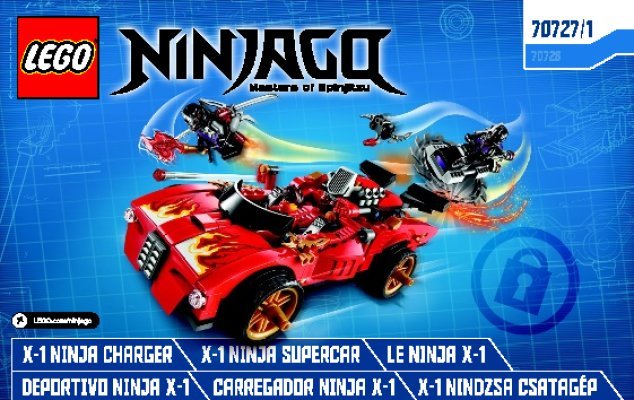 Notice / Instructions de Montage - LEGO - NINJAGO - 70727 - Le Ninja X-1: Page 1