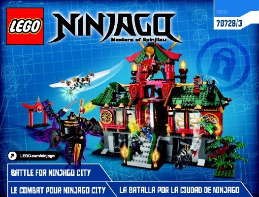 Notice / Instructions de Montage - LEGO - NINJAGO - 70728 - Le Temple de Ninjago City: Page 1