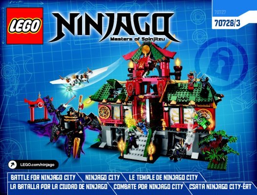 Notice / Instructions de Montage - LEGO - NINJAGO - 70728 - Le Temple de Ninjago City: Page 1