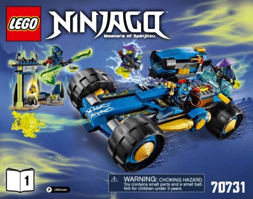 Notice / Instructions de Montage - LEGO - NINJAGO - 70731 - Le buggy lance-missiles de Jay: Page 1