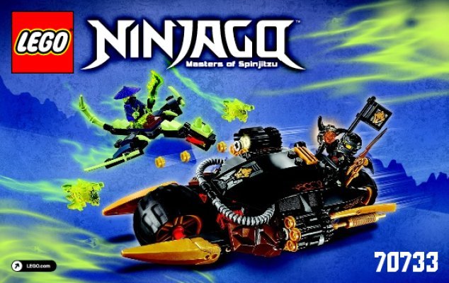 Notice / Instructions de Montage - LEGO - NINJAGO - 70733 - La moto multi-missiles: Page 1