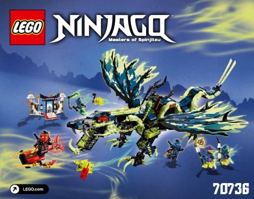 Notice / Instructions de Montage - LEGO - NINJAGO - 70736 - L'attaque du dragon Moro: Page 1