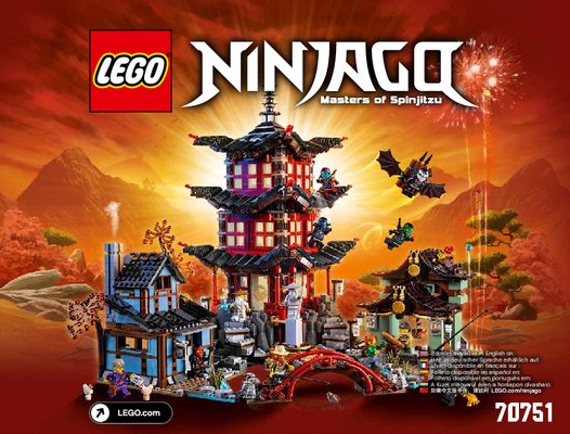 Notice / Instructions de Montage - LEGO - NINJAGO - 70751 - Le temple de l'Airjitzu: Page 1