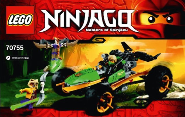 Notice / Instructions de Montage - LEGO - NINJAGO - 70755 - Le buggy de la jungle: Page 1