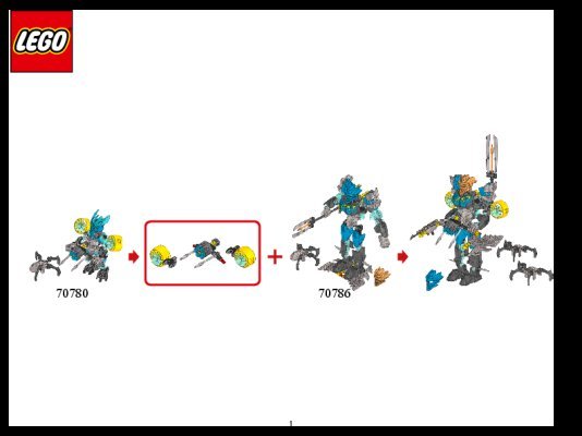 Notice / Instructions de Montage - LEGO - BIONICLE - 70786 - Gali – Maître de l'Eau: Page 1