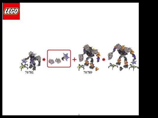 Notice / Instructions de Montage - LEGO - BIONICLE - 70789 - Onua – Maître de la Terre: Page 1