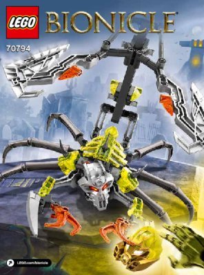 Notice / Instructions de Montage - LEGO - BIONICLE - 70794 - Le Crâne scorpion: Page 1