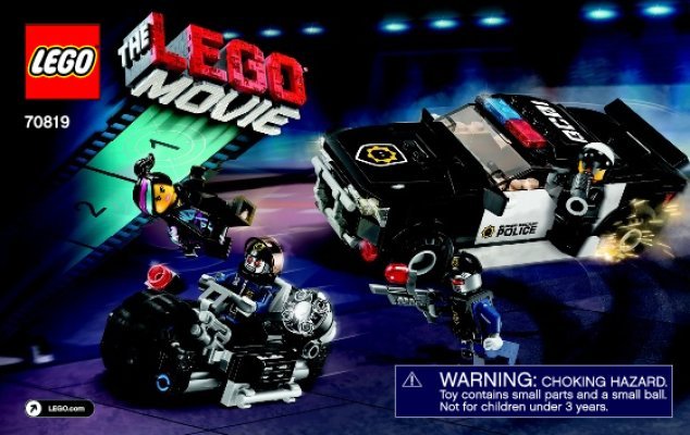 Notice / Instructions de Montage - LEGO - THE LEGO MOVIE - 70819 - La course-poursuite de Méchant Flic: Page 1