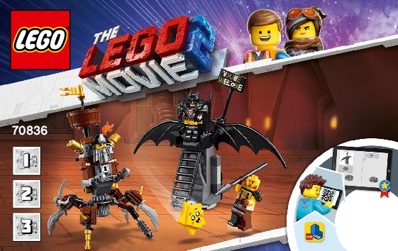 Notice / Instructions de Montage - LEGO - 70836 - Battle-Ready Batman™ and MetalBeard: Page 1