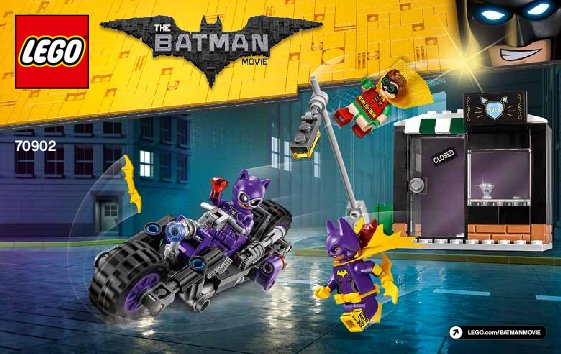 Notice / Instructions de Montage - LEGO - THE LEGO BATMAN MOVIE - 70902 - La poursuite en catmoto de Catwoman™: Page 1