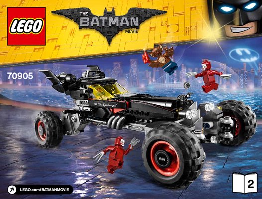 Notice / Instructions de Montage - LEGO - THE LEGO BATMAN MOVIE - 70905 - La Batmobile: Page 1