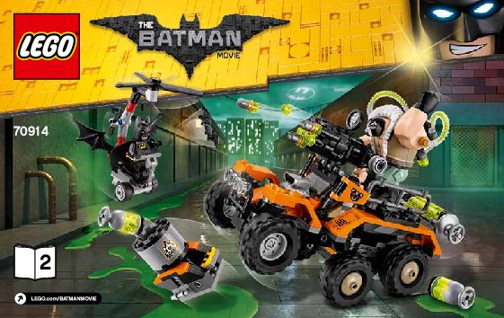 Notice / Instructions de Montage - LEGO - THE LEGO BATMAN MOVIE - 70914 - L'attaque du camion toxique de Bane™: Page 1