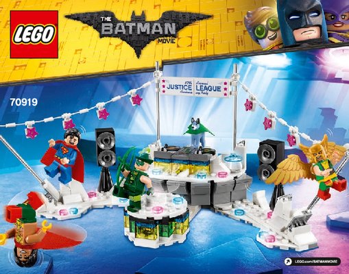 Notice / Instructions de Montage - LEGO - 70919 - The Justice League™ Anniversary Party: Page 1