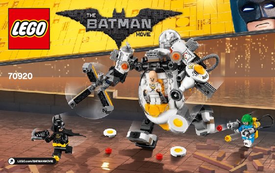 Notice / Instructions de Montage - LEGO - 70920 - Egghead™  Mech Food Fight: Page 1