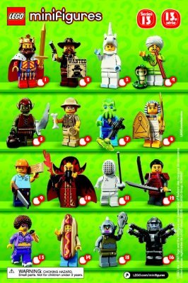 Notice / Instructions de Montage - LEGO - Minifigures - 71008 - LEGO® Minifigures, Série 13: Page 1