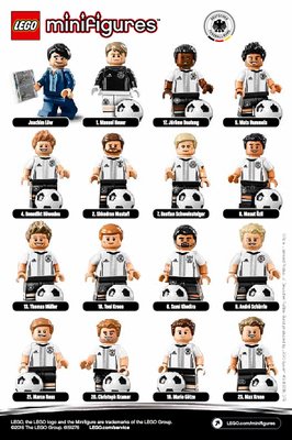 Notice / Instructions de Montage - LEGO - Minifigures - 71014 - L'équipe de football d'Allemagne - La Mannschaft: Page 1