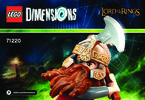 Notice / Instructions de Montage - LEGO - DIMENSIONS - 71220 - Pack Héros Gimli™: Page 1