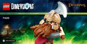 Notice / Instructions de Montage - LEGO - DIMENSIONS - 71220 - Pack Héros Gimli™: Page 1