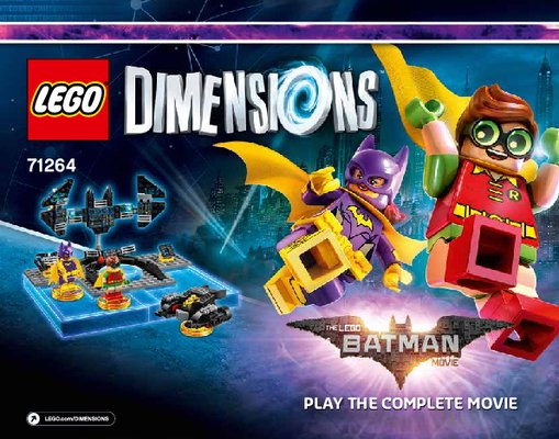 Notice / Instructions de Montage - LEGO - DIMENSIONS - 71264 - Pack Histoire THE LEGO® BATMAN MOVIE: Page 1