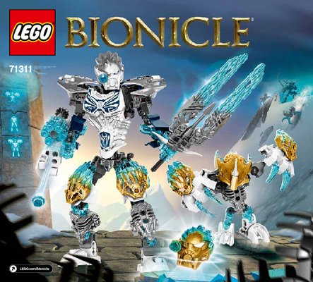 Notice / Instructions de Montage - LEGO - BIONICLE - 71311 - Kopaka et Melum - La fusion: Page 1