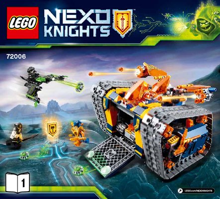 Notice / Instructions de Montage - LEGO - NEXO KNIGHTS - 72006 - L'arsenal sur chenilles d'Axl: Page 1