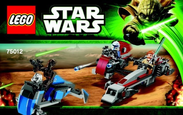 Notice / Instructions de Montage - LEGO - Star Wars - 75012 - BARC Speeder™ avec Sidecar: Page 1