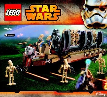 Notice / Instructions de Montage - LEGO - Star Wars - 75086 - Transport de droïdes de combat: Page 1