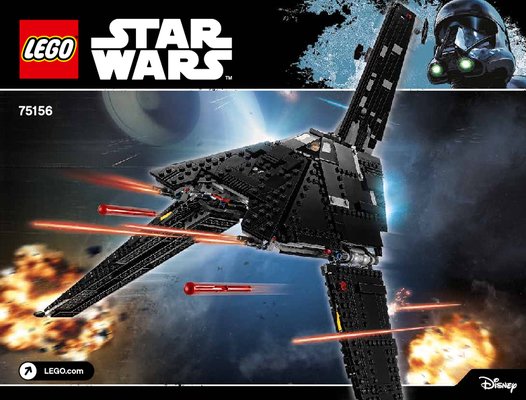 Notice / Instructions de Montage - LEGO - Star Wars - 75156 - Krennic's Imperial Shuttle: Page 1