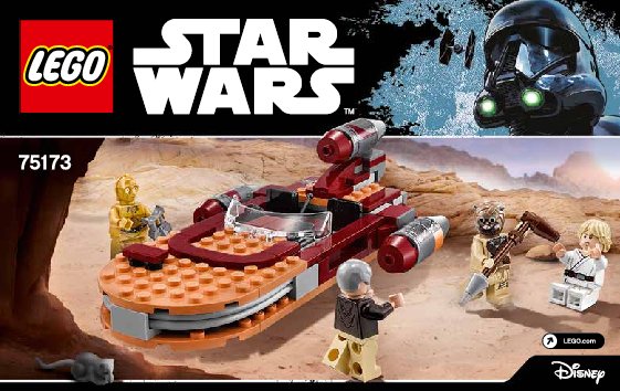 Notice / Instructions de Montage - LEGO - Star Wars - 75173 - Luke's Landspeeder™: Page 1