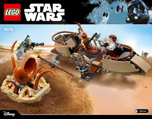 Notice / Instructions de Montage - LEGO - Star Wars - 75174 - Évasion de Desert Skiff: Page 1