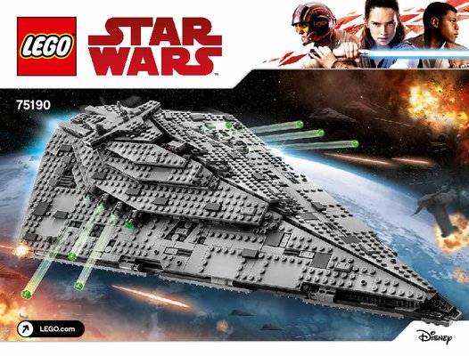 Notice / Instructions de Montage - LEGO - Star Wars - 75190 - First Order Star Destroyer™: Page 1