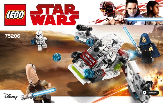 Notice / Instructions de Montage - LEGO - 75206 - Jedi™ and Clone Troopers™ Battle Pack: Page 1