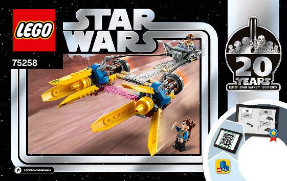 Notice / Instructions de Montage - LEGO - 75258 - Anakin's Podracer™ – 20th Anniversary Ed: Page 1