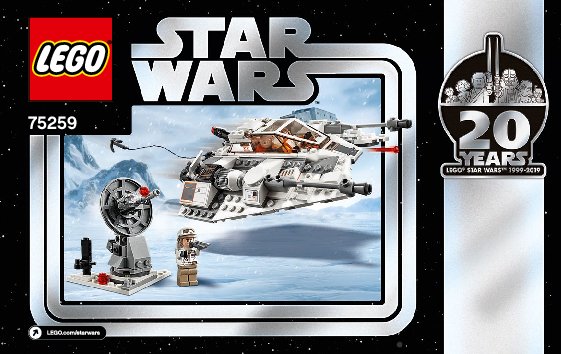 Notice / Instructions de Montage - LEGO - 75259 - Snowspeeder™ – 20th Anniversary Edition: Page 1