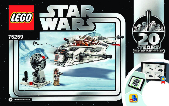 Notice / Instructions de Montage - LEGO - 75259 - Snowspeeder™ – 20th Anniversary Edition: Page 1