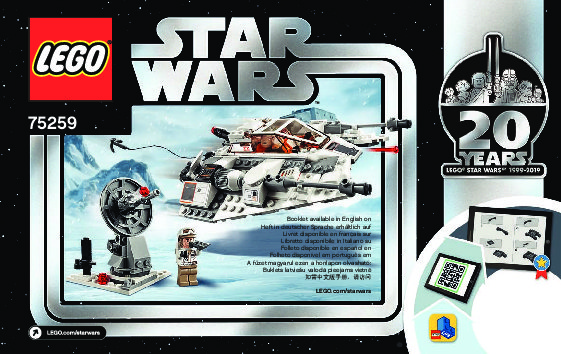 Notice / Instructions de Montage - LEGO - 75259 - Snowspeeder™ – 20th Anniversary Edition: Page 1