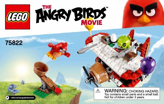 Notice / Instructions de Montage - LEGO - Angry Birds - 75822 - L'attaque en avion du cochon: Page 1