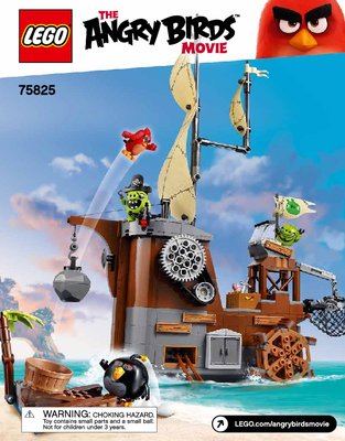 Notice / Instructions de Montage - LEGO - Angry Birds - 75825 - Le bateau pirate du cochon: Page 1