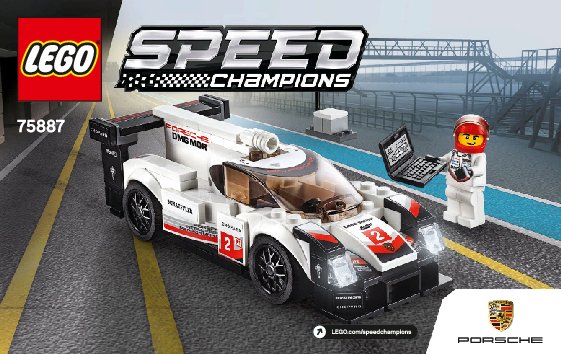 Notice / Instructions de Montage - LEGO - 75887 - Porsche 919 Hybrid: Page 1