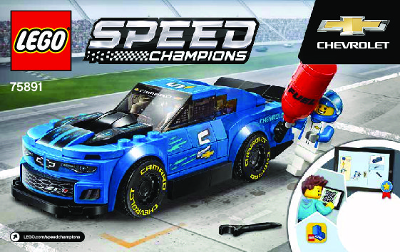 Notice / Instructions de Montage - LEGO - 75891 - Chevrolet Camaro ZL1 Race Car: Page 1