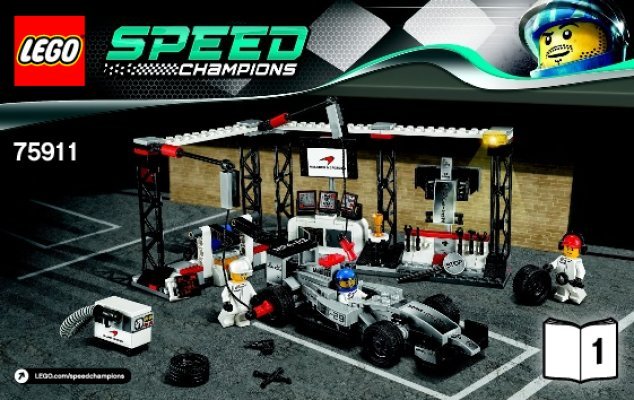 Notice / Instructions de Montage - LEGO - Speed Champions - 75911 - L'arrêt au stand McLaren Mercedes: Page 1