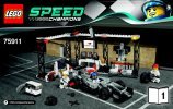 Notice / Instructions de Montage - LEGO - Speed Champions - 75911 - L'arrêt au stand McLaren Mercedes: Page 1