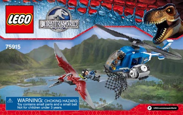 Notice / Instructions de Montage - LEGO - Jurassic World - 75915 - La capture du Ptéranodon: Page 1