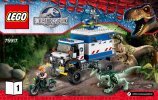 Notice / Instructions de Montage - LEGO - Jurassic World - 75917 - La destruction du Vélociraptor: Page 1