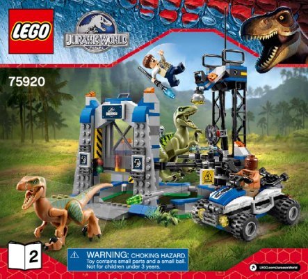 Notice / Instructions de Montage - LEGO - Jurassic World - 75920 - L'évasion du Vélociraptor: Page 1