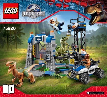 Notice / Instructions de Montage - LEGO - Jurassic World - 75920 - L'évasion du Vélociraptor: Page 1