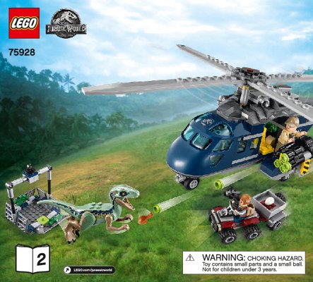 Notice / Instructions de Montage - LEGO - 75928 - Blue's Helicopter Pursuit: Page 1