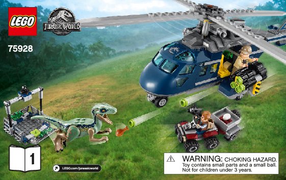 Notice / Instructions de Montage - LEGO - 75928 - Blue's Helicopter Pursuit: Page 1