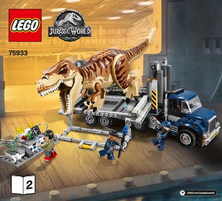 Notice / Instructions de Montage - LEGO - 75933 - T. rex Transport: Page 1